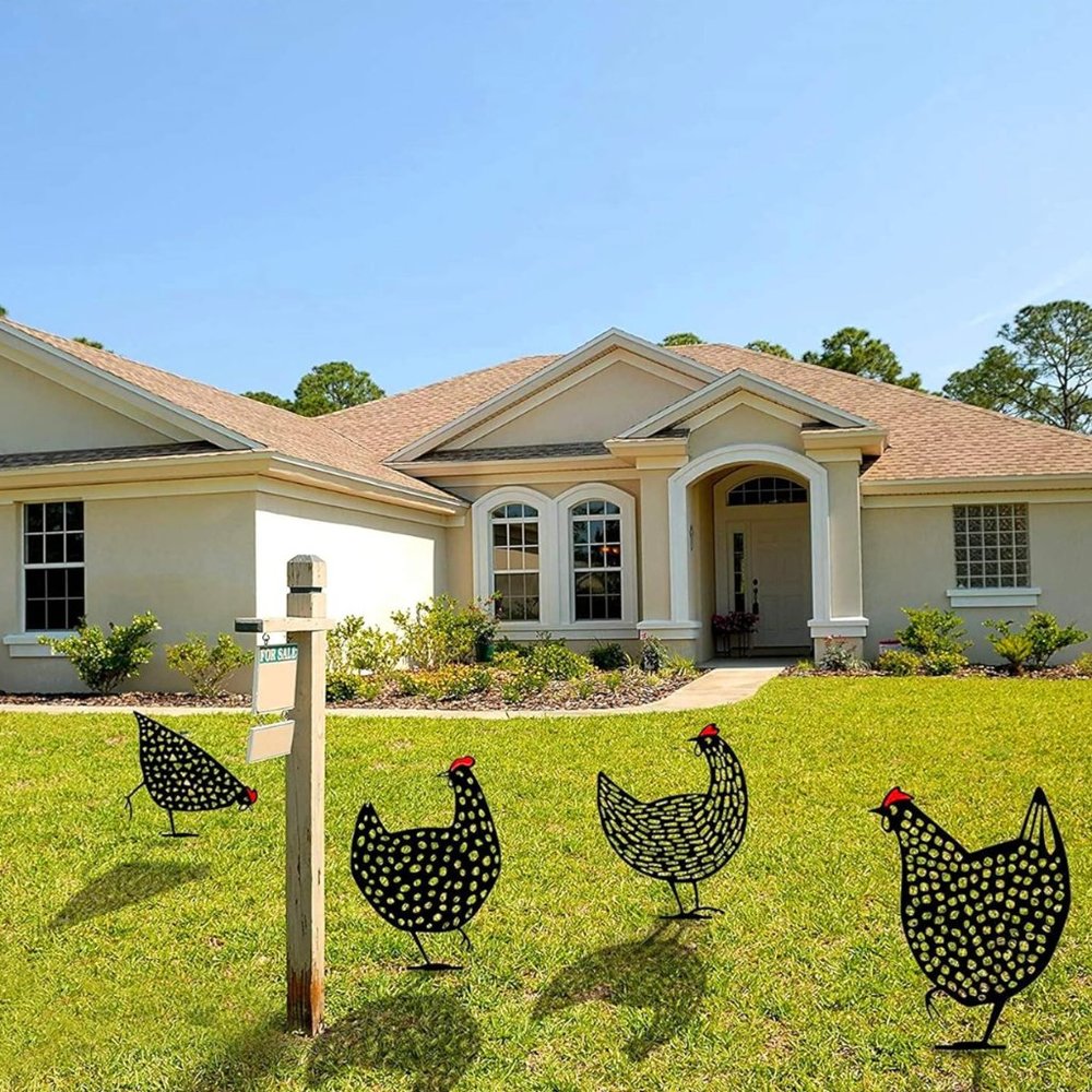 5PCS Chickens Art Decor for Garden